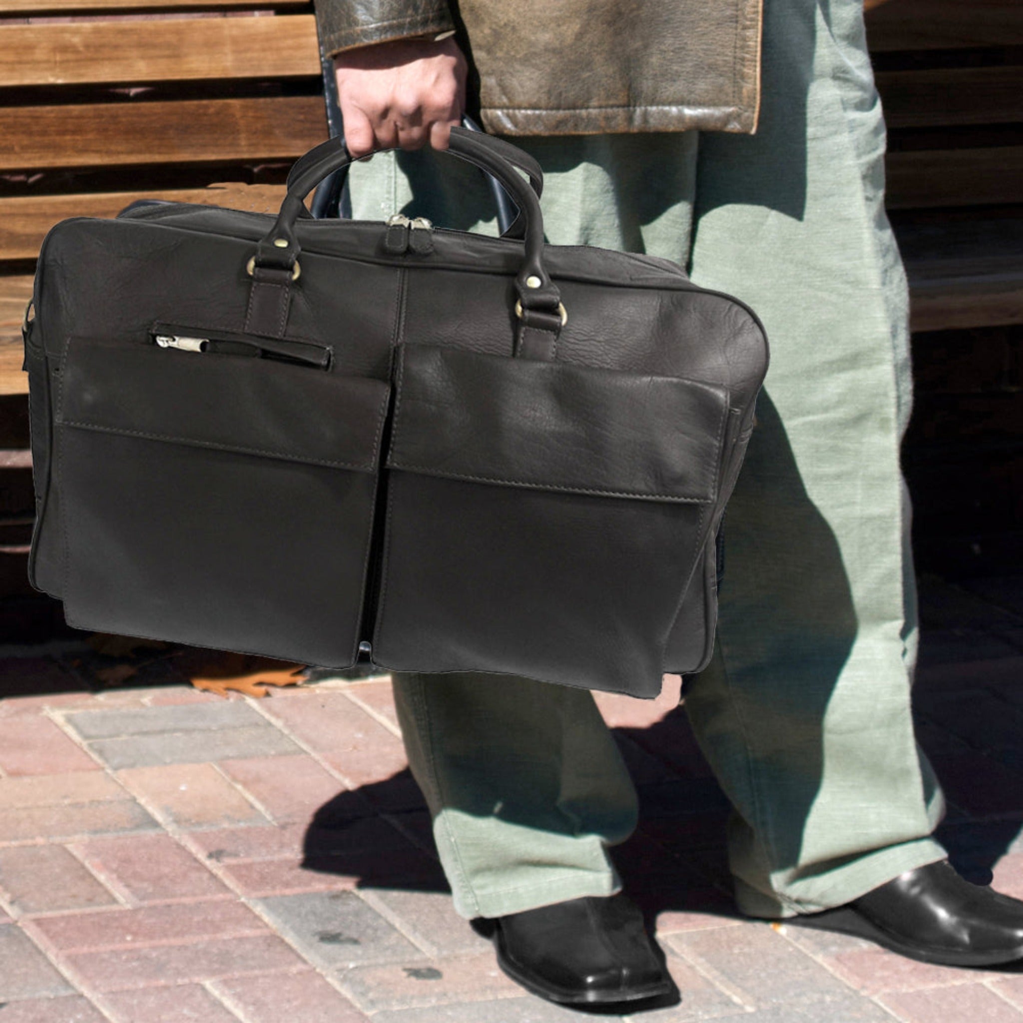 Prime Time Leather Duffel Bag - Image 8