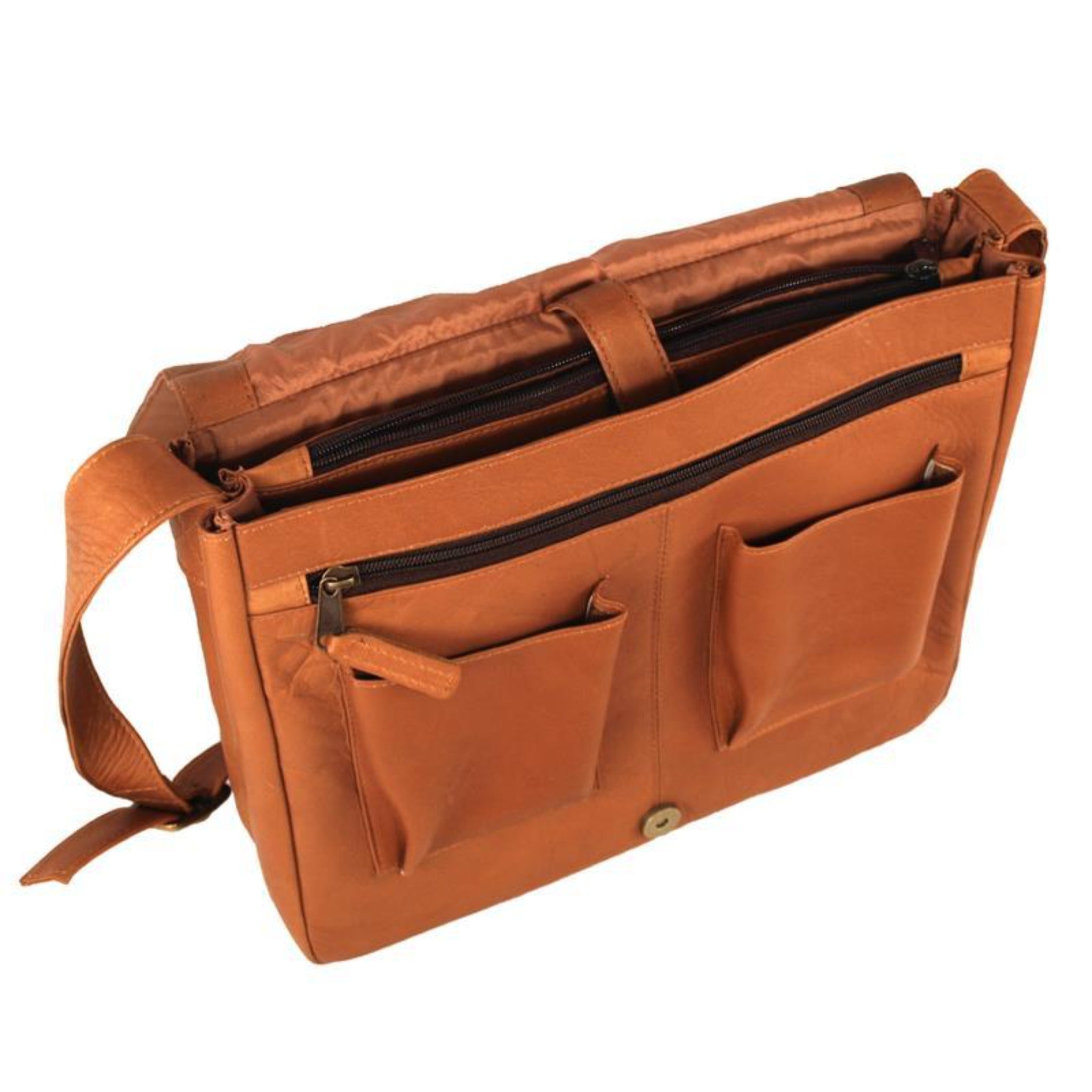 Yosemite Leather Laptop Messenger Bag- Md - Image 2