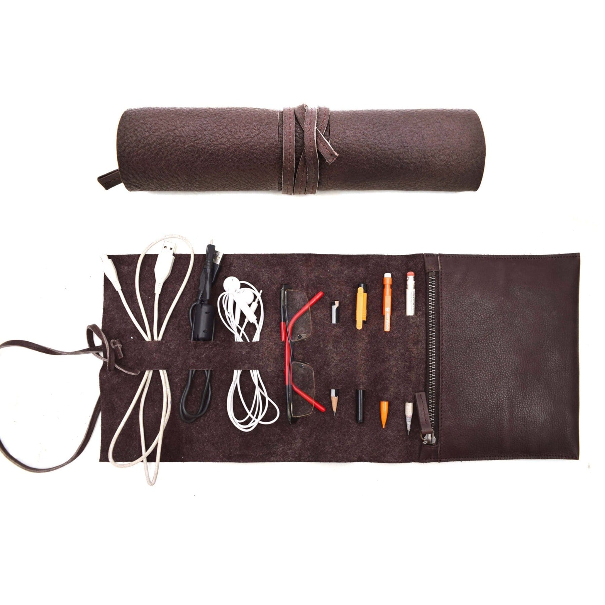 Leather Tech and Accessory Roll - Image 4