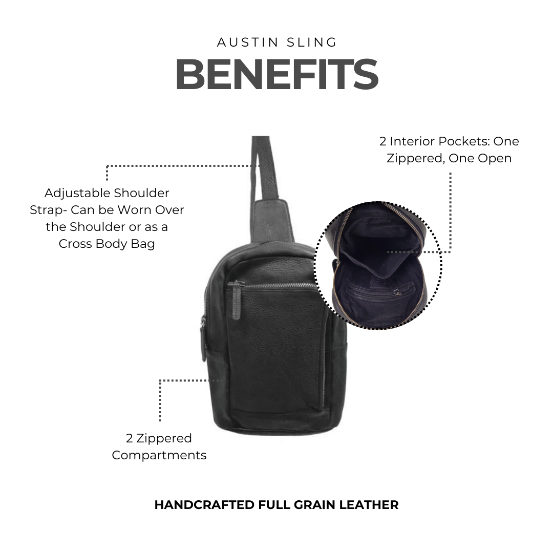 Austin Leather Sling Bag - Image 3