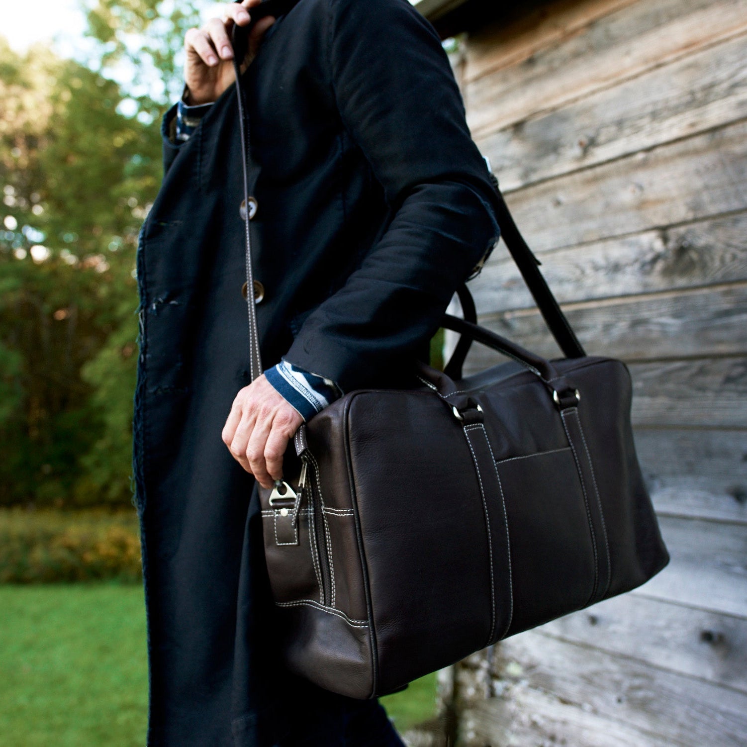 Cabin Leather Duffel Bag - Image 9