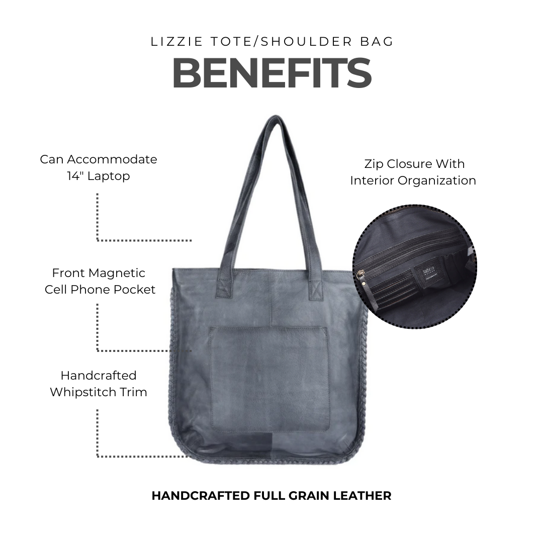 Lizzie Leather Tote Bag - Image 3