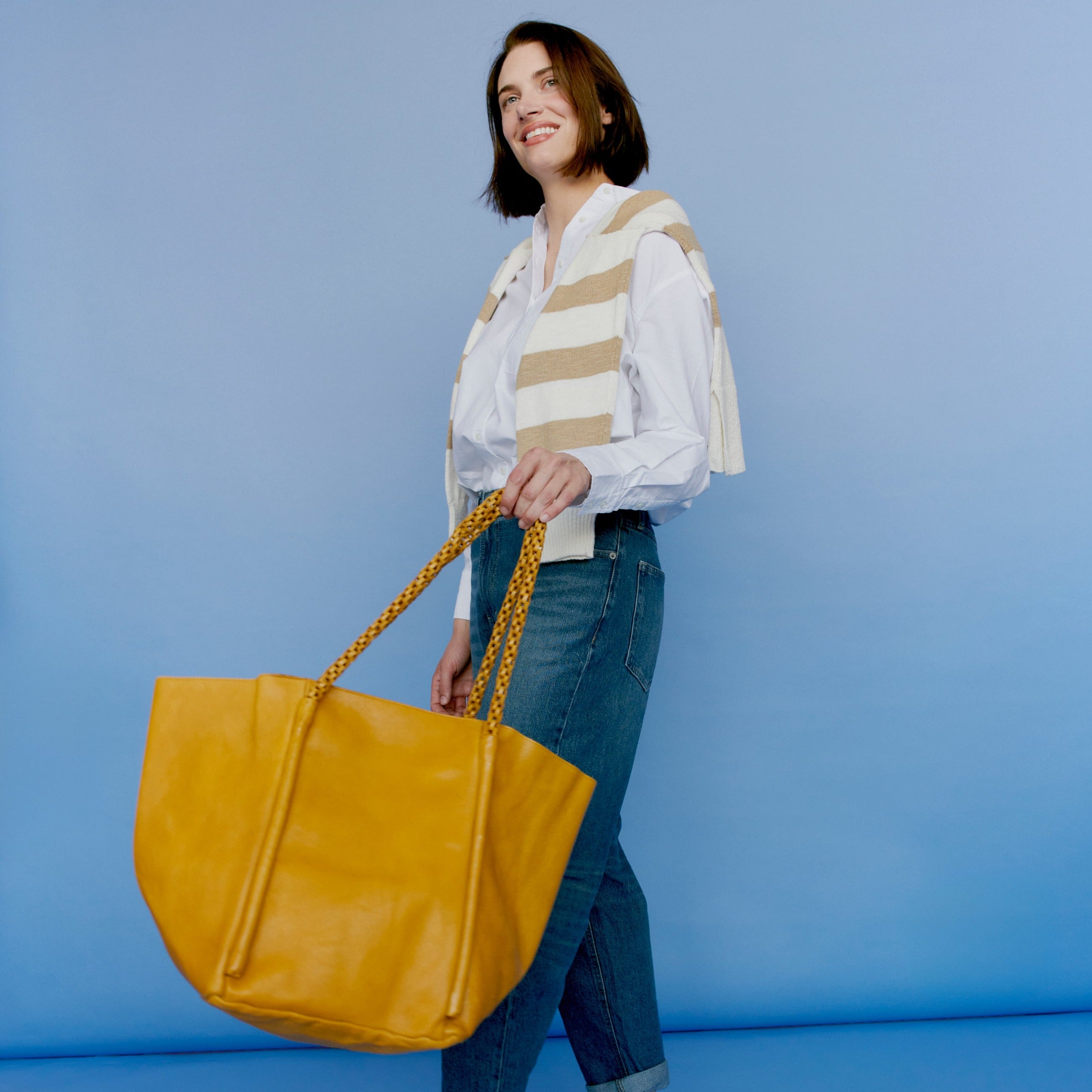 Voyage Leather Tote Bag (Lg) - Image 7