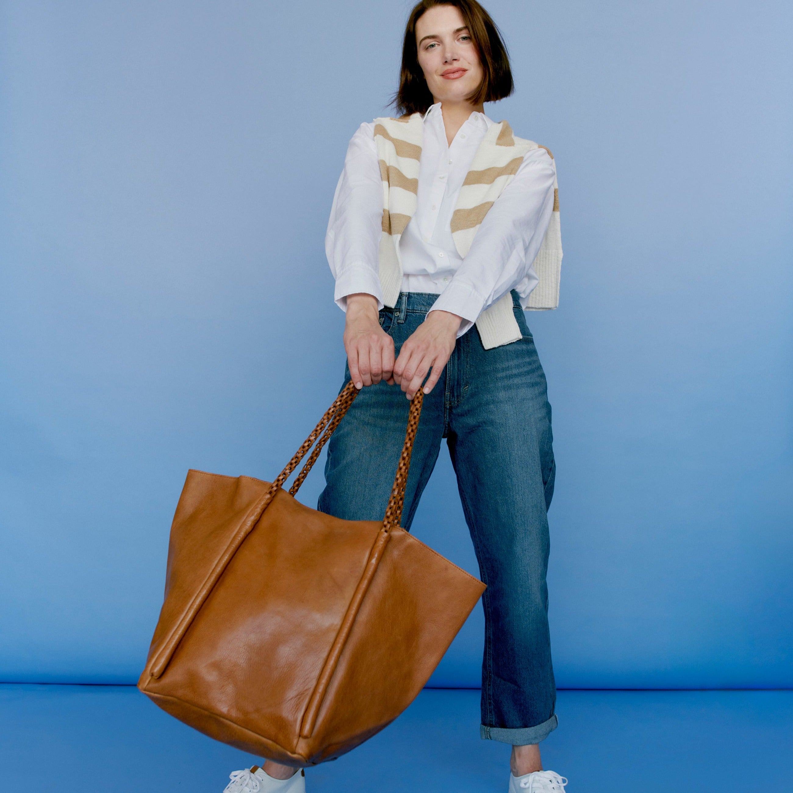 Voyage Leather Tote Bag (Lg) - Image 5