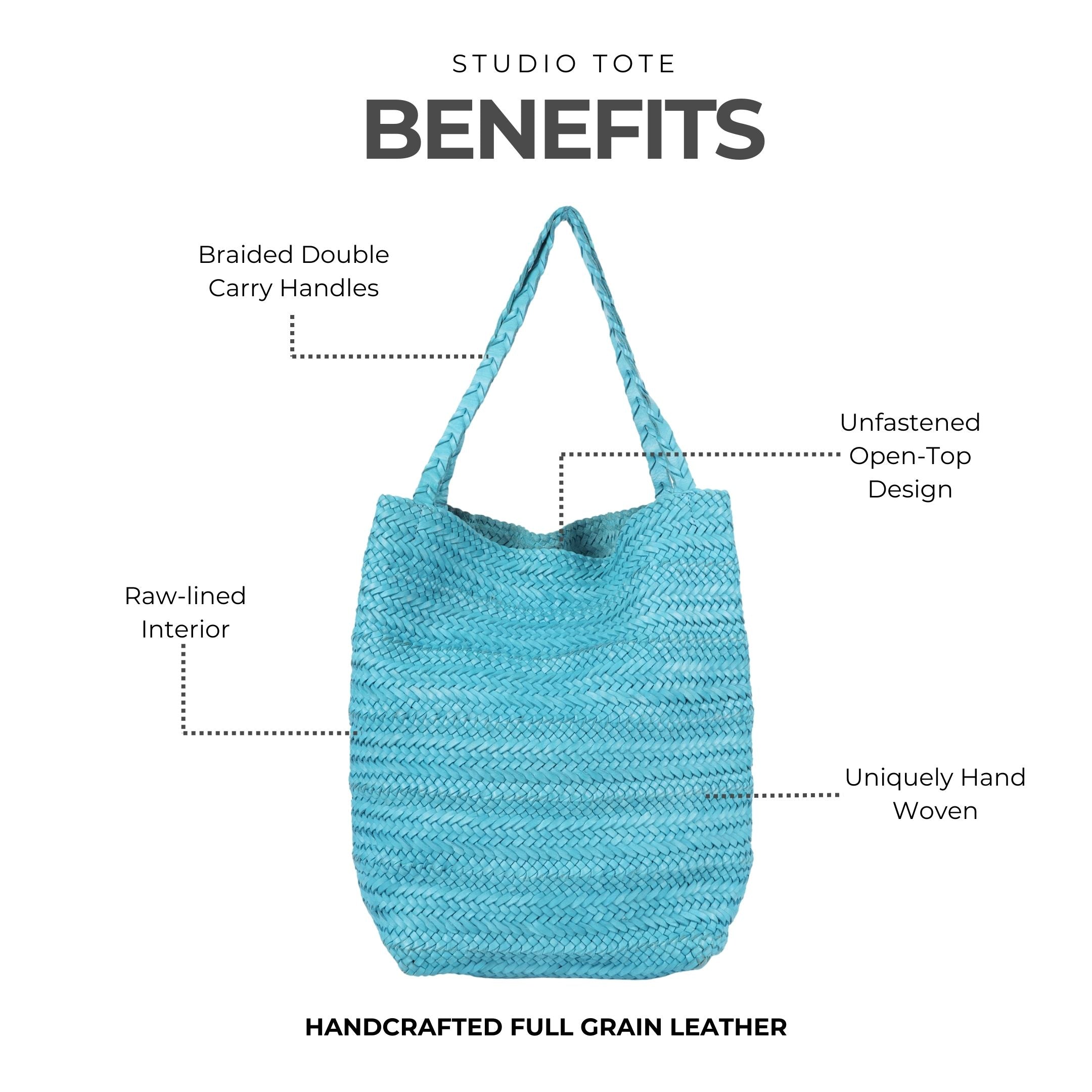 Studio Leather Tote Bag - Image 9