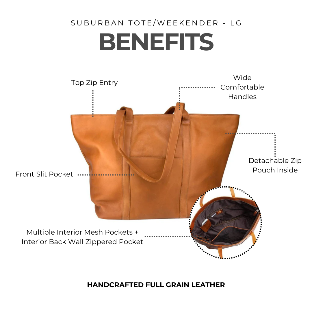 Suburban Leather Tote Bag Lg - Image 6