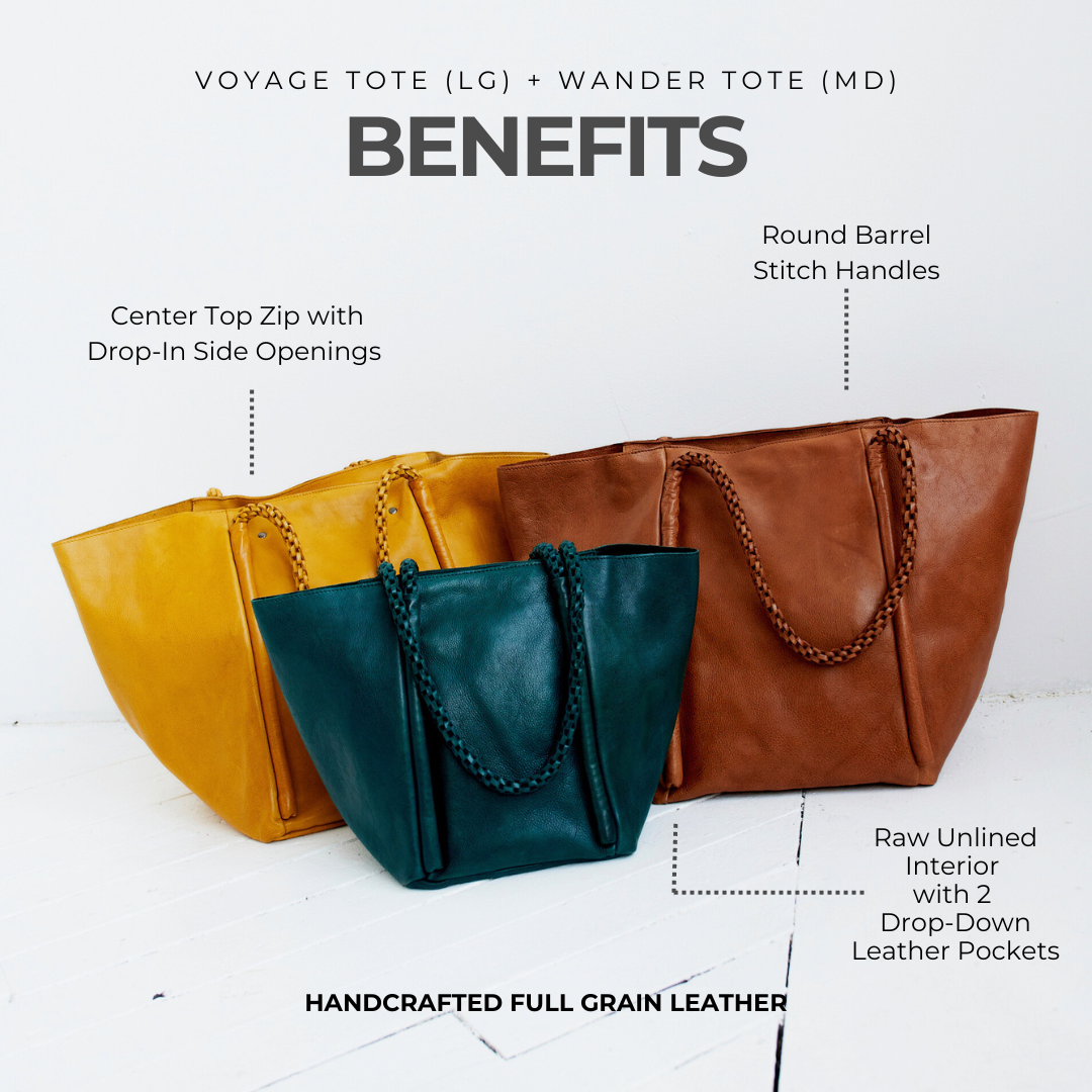 Voyage Leather Tote Bag (Lg) - Image 8