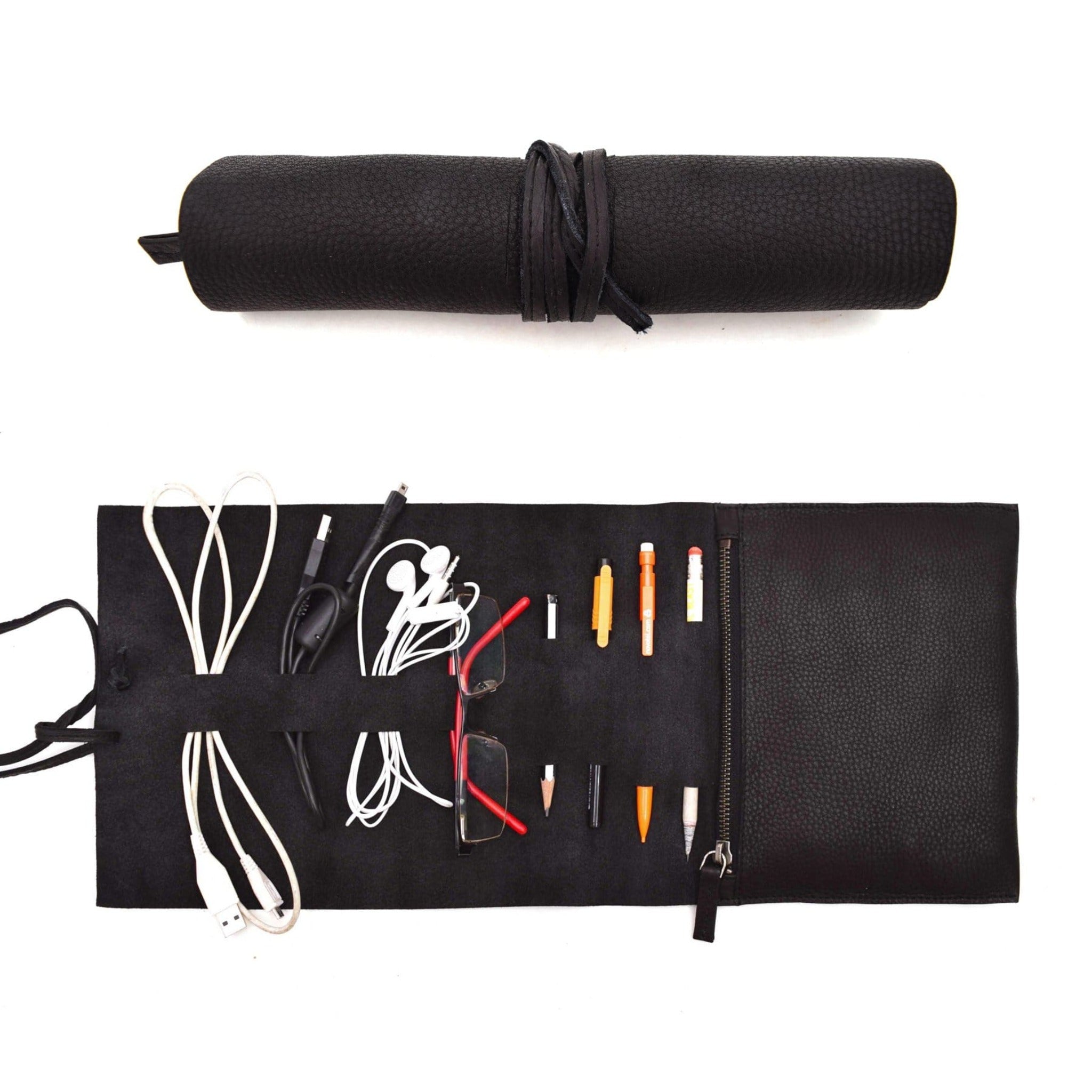 Leather Tech and Accessory Roll - Image 3